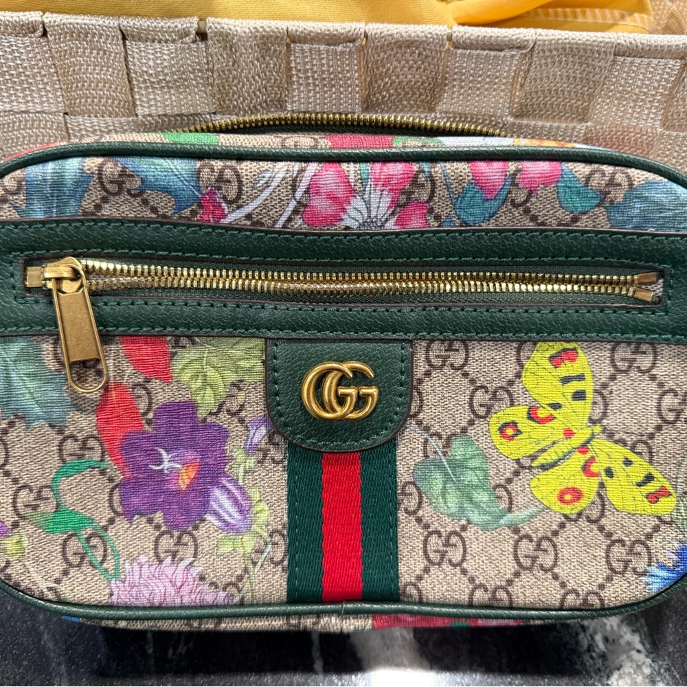 Design inspired Multicolor Floral Canvas Fanny or Crossbody